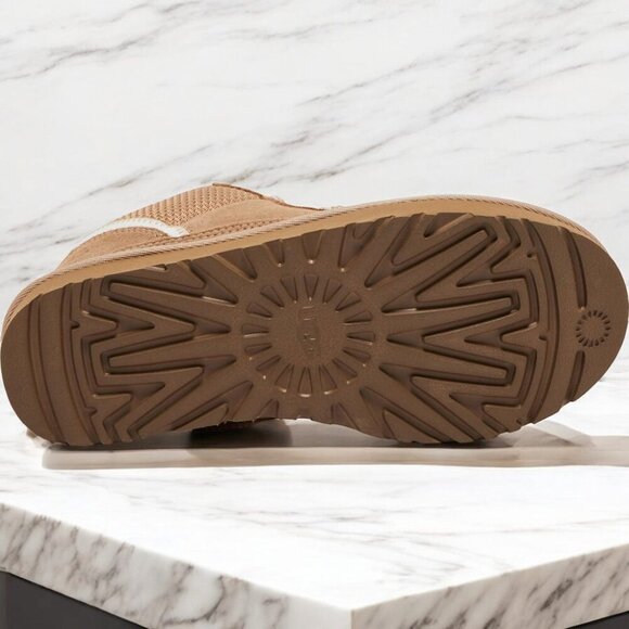 UGG LOWMEL Suede & Canvas Sneakers in Sand - Picture 4 of 5